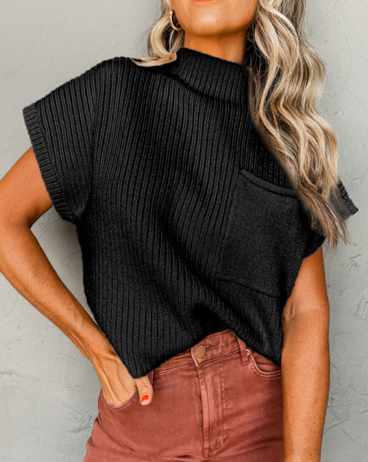 Patch Pocket Sweater Top