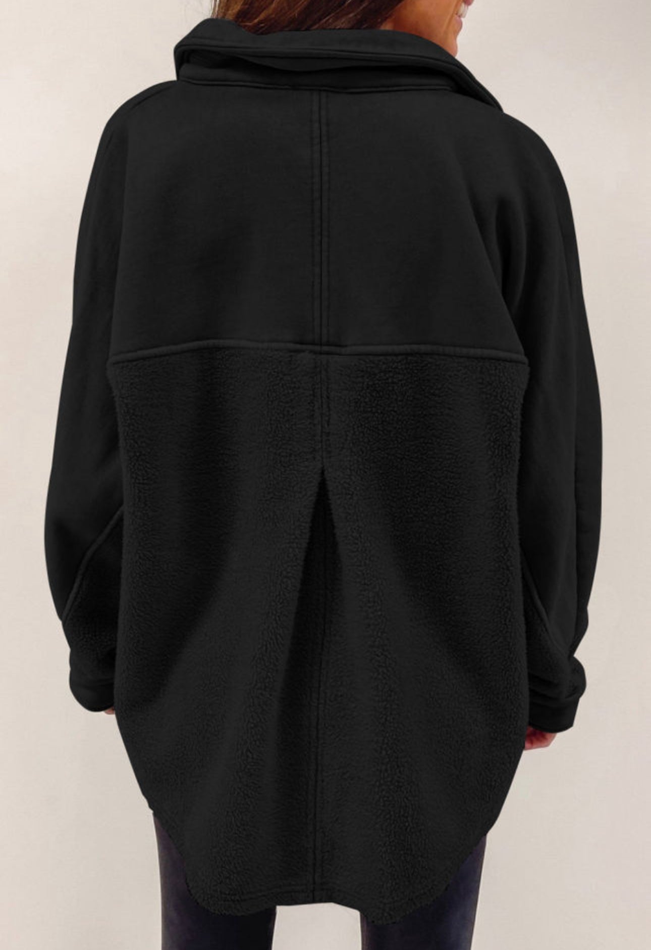 DEAL OF DAY Black Button Shacket